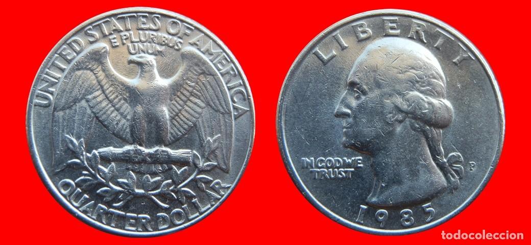 Monedas antiguas de Am&eacute;rica: 25 CENTAVOS QUARTER 1985-P USA-150523