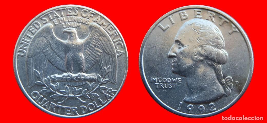 Monedas antiguas de Am&eacute;rica: 25 CENTAVOS QUARTER 1992-P USA-150525