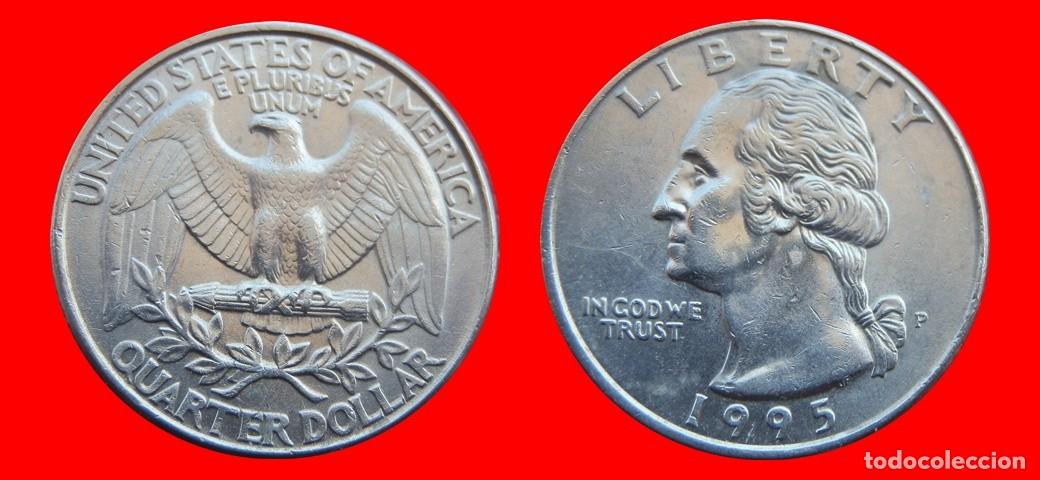 Monedas antiguas de Am&eacute;rica: 25 CENTAVOS QUARTER 1995-P USA-150526
