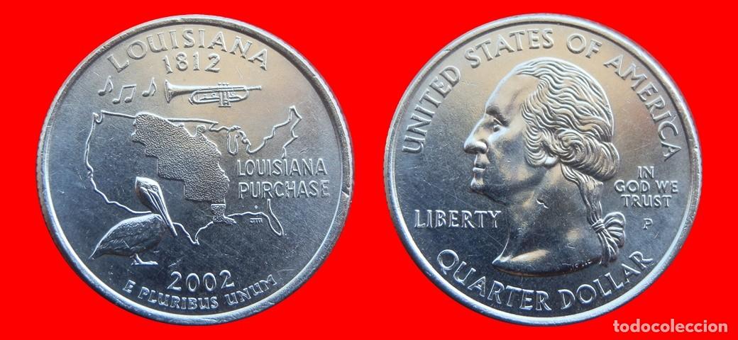 Monedas antiguas de Am&eacute;rica: 25 CENTAVOS QUARTER 2002-P LOUSIANA USA-150529