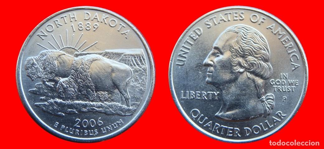 Monedas antiguas de Am&eacute;rica: 25 CENTAVOS QUARTER 2006-P NORTE DAKOTA USA-150534