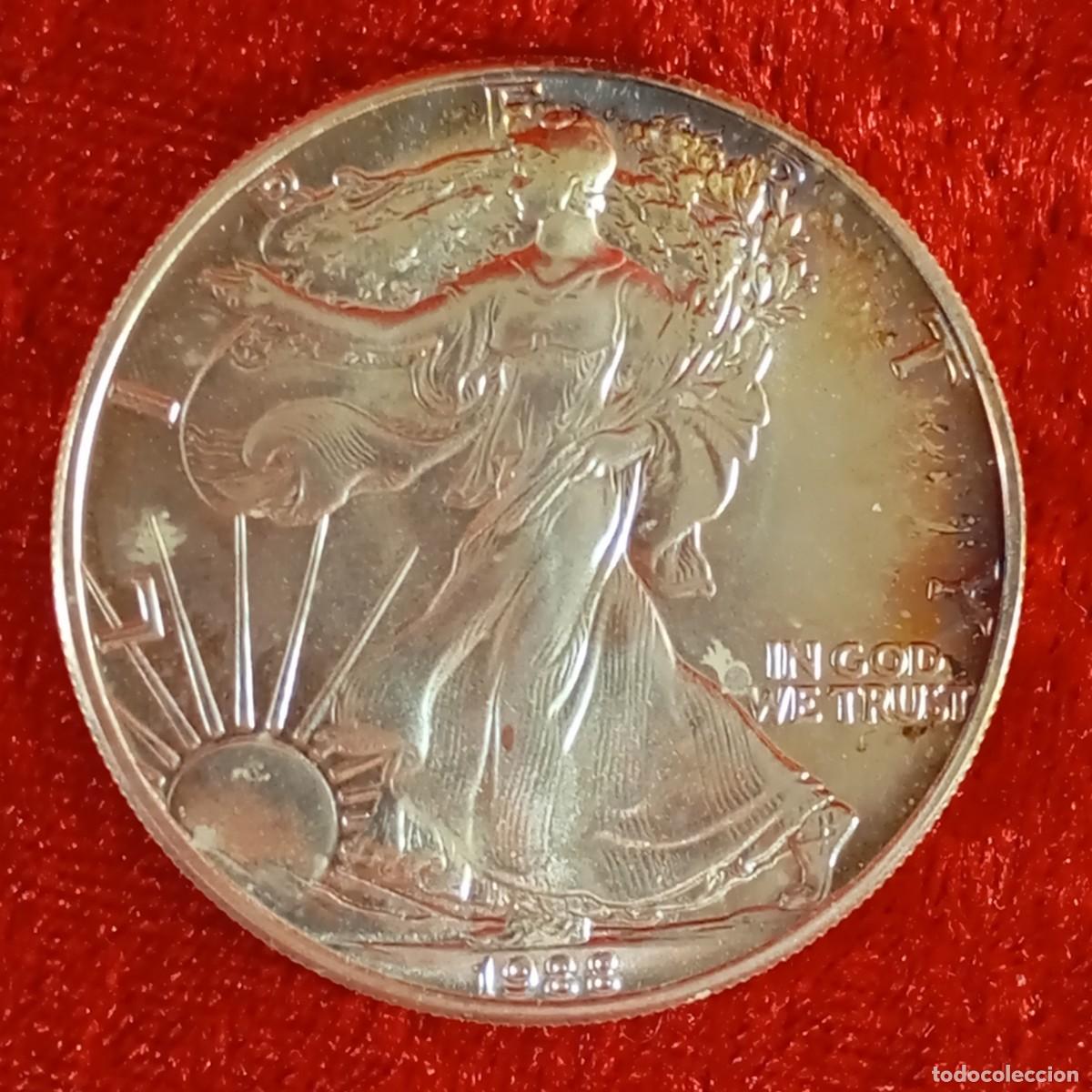 Monedas antiguas de Am&eacute;rica: LIBERTY - ONZA DE PLATA - 1988 - UNITED STATES OF AMERICA - USA - ONE DOLLAR - 31,1 G - PLATA / 24