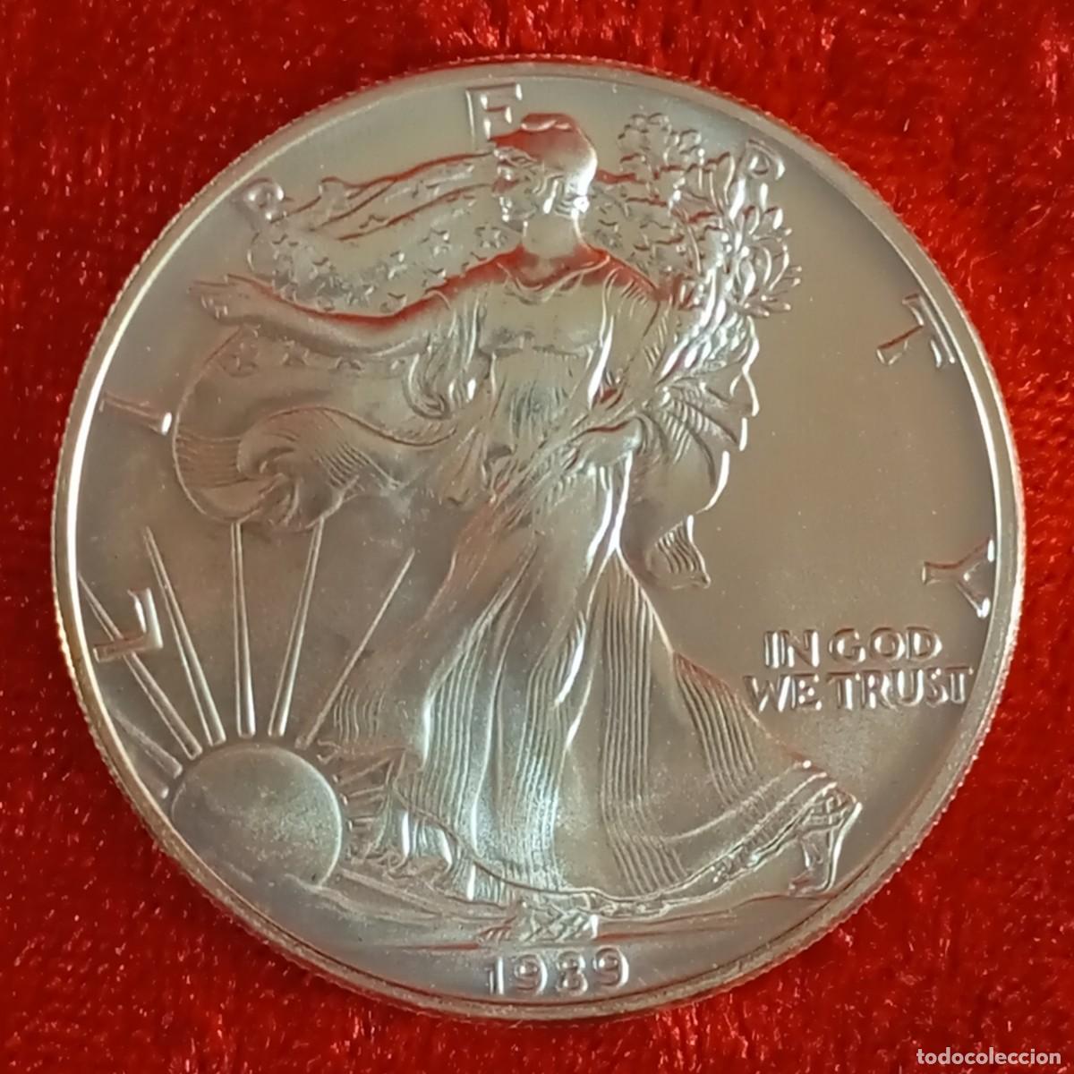 Monedas antiguas de Am&eacute;rica: LIBERTY - ONZA DE PLATA - 1989 - UNITED STATES OF AMERICA - USA - ONE DOLLAR - 31,1 G - PLATA / 25