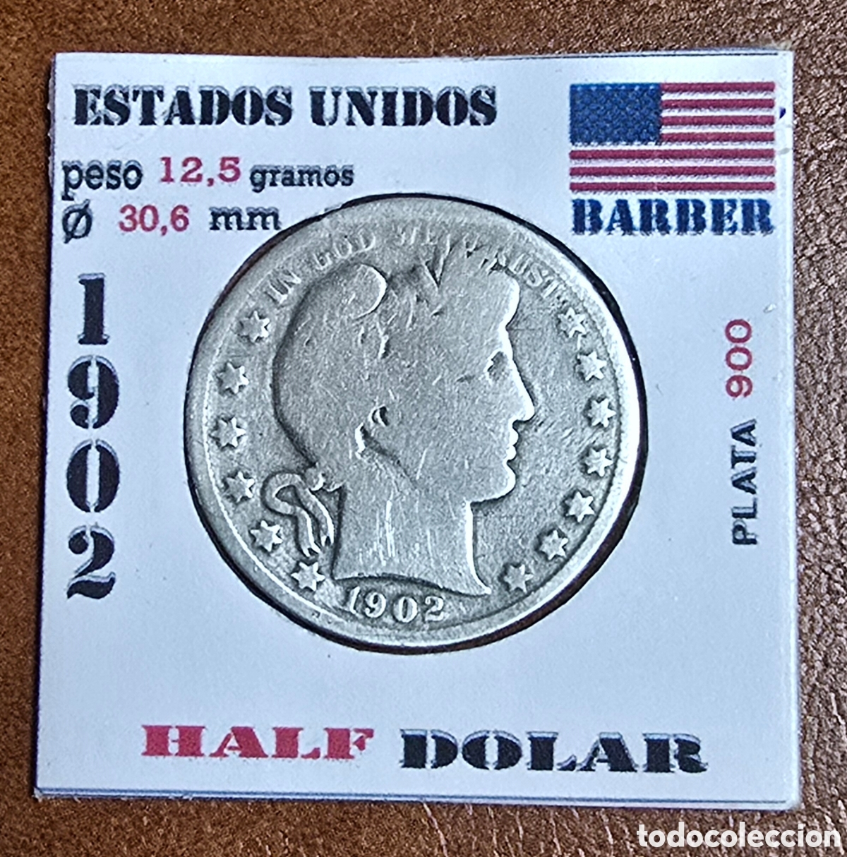 Monedas antiguas de Am&eacute;rica: EEUU Half Dolar Plata 1902 Barber