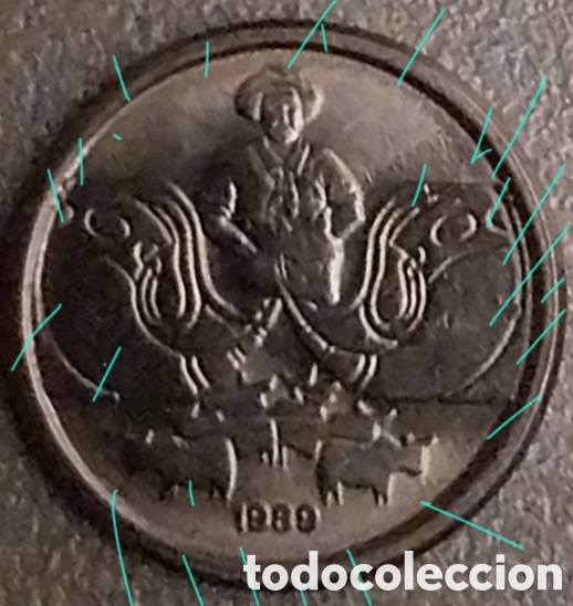 Monedas antiguas de Am&eacute;rica: 1 Centavo 1989 Brasil - Error Brutal Cospel Encast