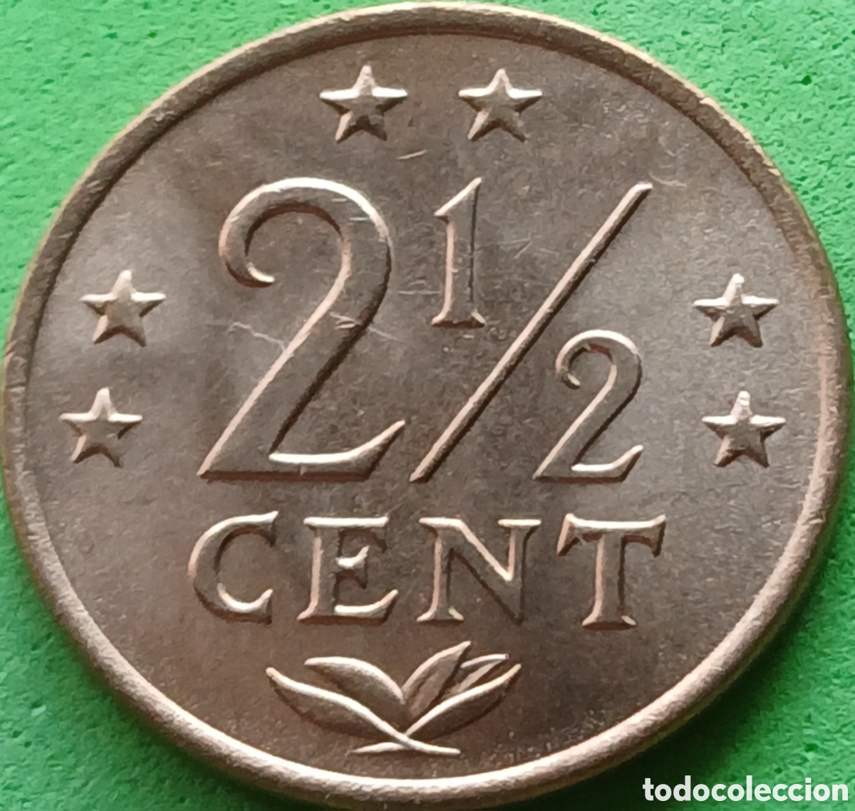Monedas antiguas de Am&eacute;rica: Antillas Neerlandesas 2&frac12; cent 1971 km#9