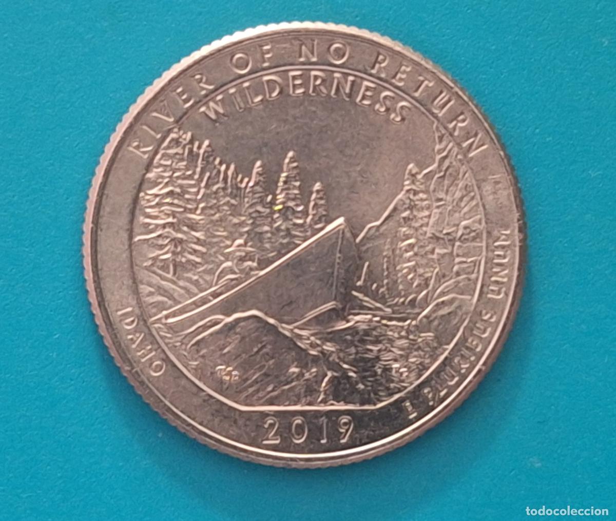 Monedas antiguas de Am&eacute;rica: Moneda Estados Unidos. U.S.A. &frac14; quarter dollar. 2019. Church River of No Return Wilderness. Idaho. D