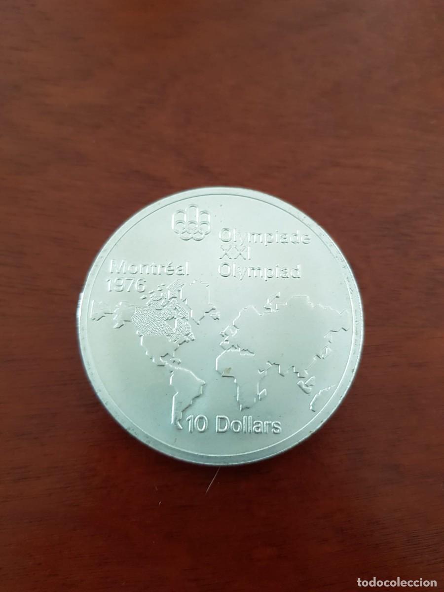 Moedas antigas da Am&eacute;rica: CANADA-10 DOLARES-1973-XXI OLIMPIADAS DE MONTREAL-PLATA