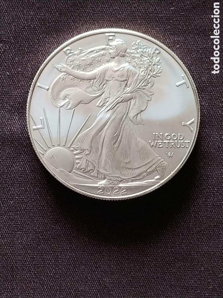 Monedas antiguas de Am&eacute;rica: Estados Unidos, &rdquo;Silver Eagle&rdquo;, 1 Dollar 2022, Ag .999, 1 Oz., S/C