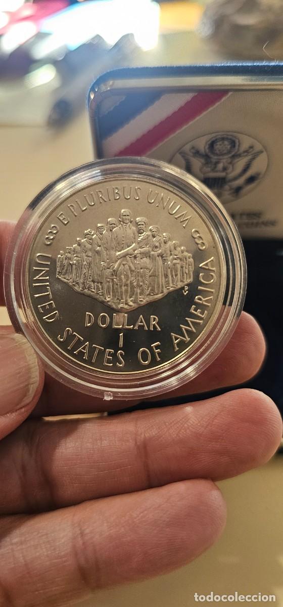 Monedas antiguas de Am&eacute;rica: Preciosa moneda 1 d&oacute;lar plata Constituci&oacute;n USA