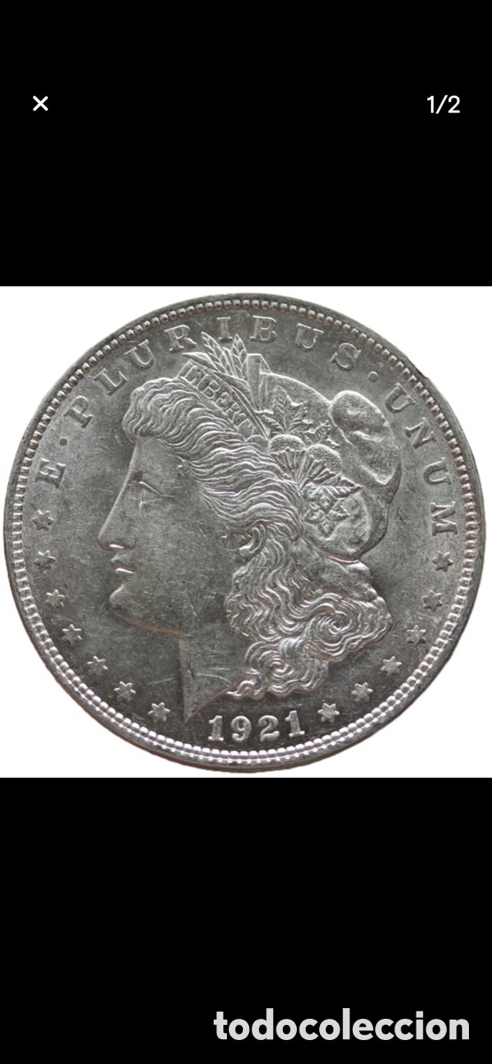 Monedas antiguas de Am&eacute;rica: D&oacute;lar &ldquo;Morgan&rdquo; de plata 1921 - Foto 2
