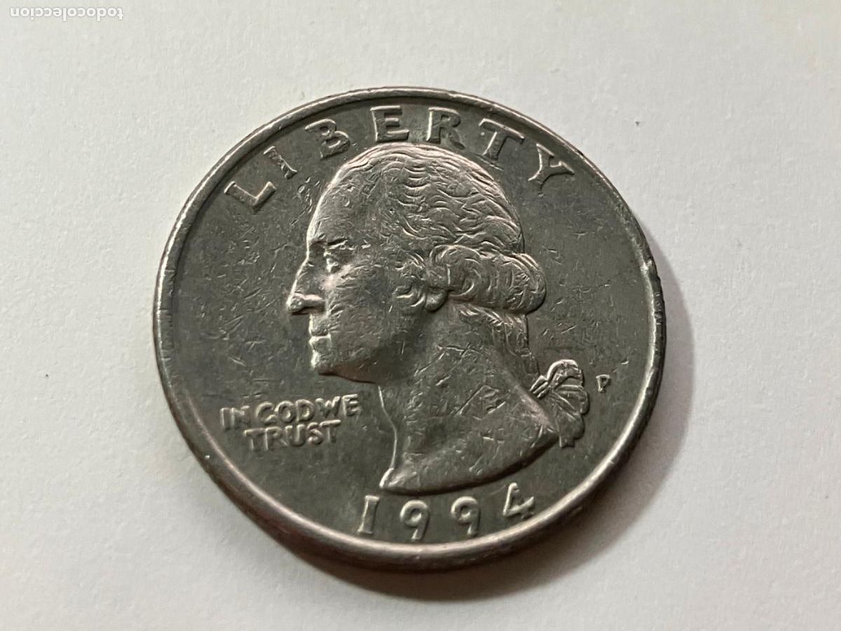 Monedas antiguas de Am&eacute;rica: Moneda Estados Unidos Washington Eagle 1994 - Medio Dolar Quarter Dollar
