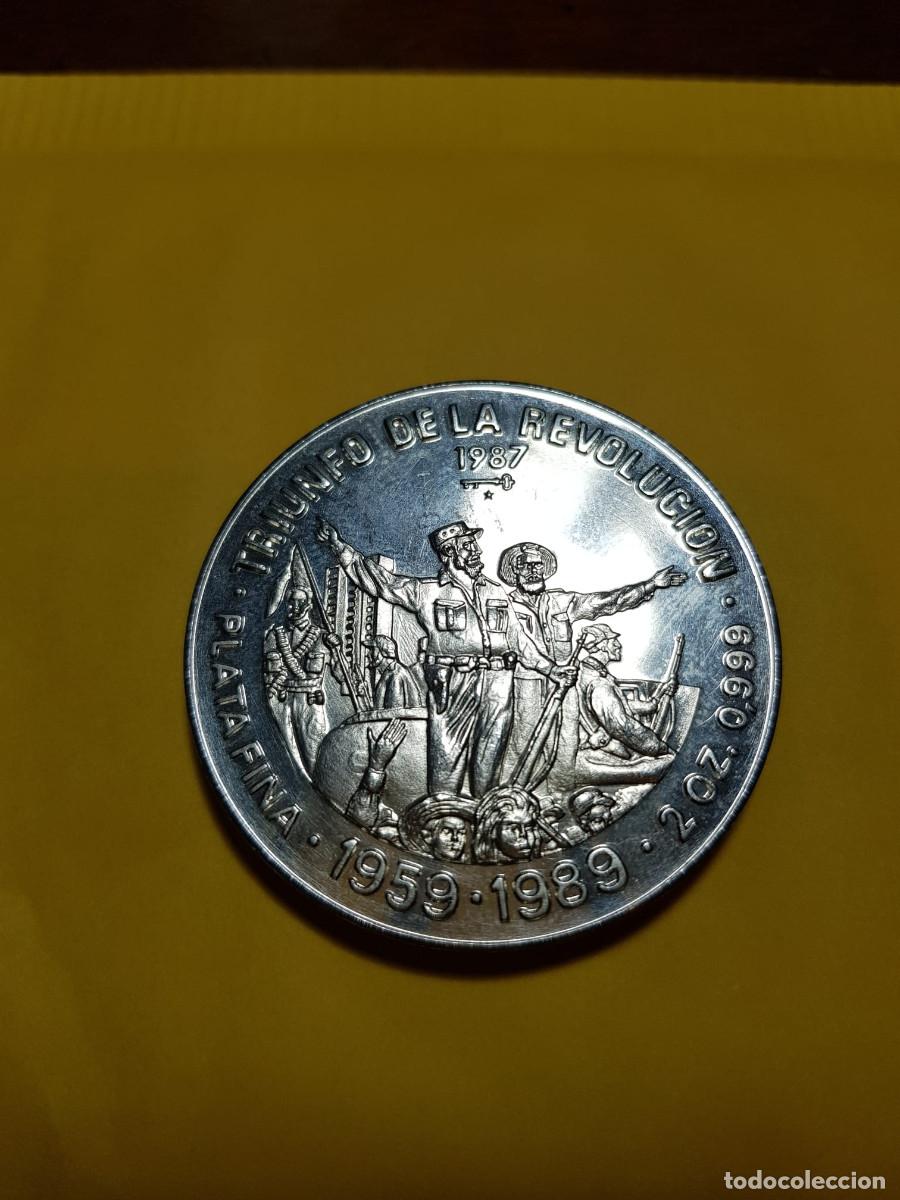 Monedas antiguas de Am&eacute;rica: CUBA-20 PESOS-1989-2 ONZAS-PLATA 999