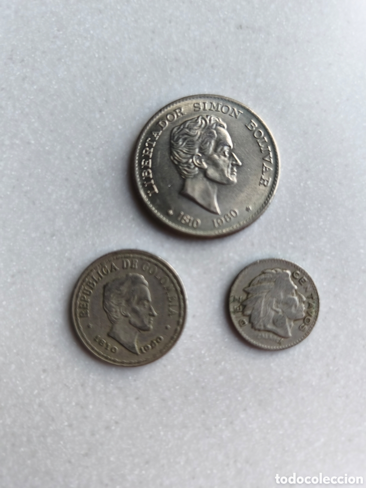 Monedas antiguas de Am&eacute;rica: Lote 3 monedas Colombia 1960