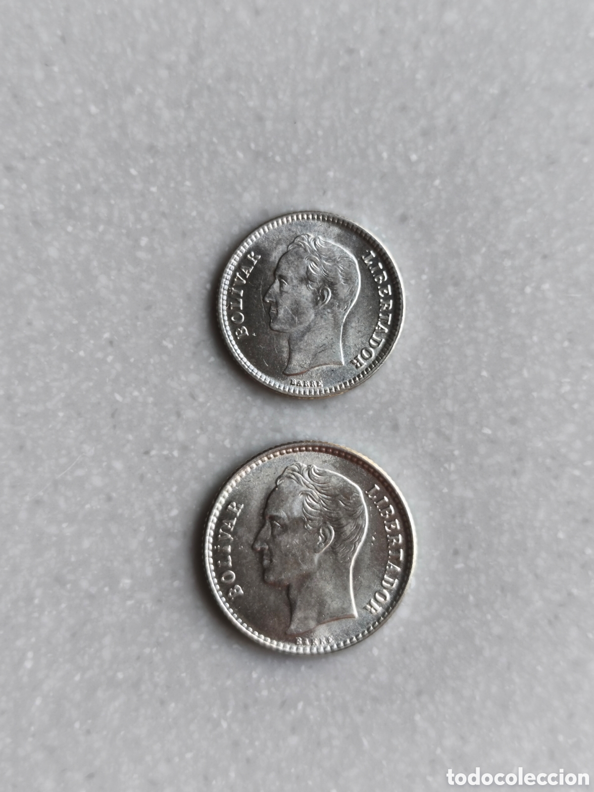 Monedas antiguas de Am&eacute;rica: Lote 2 monedas Venezuela 1954 plata 0.835