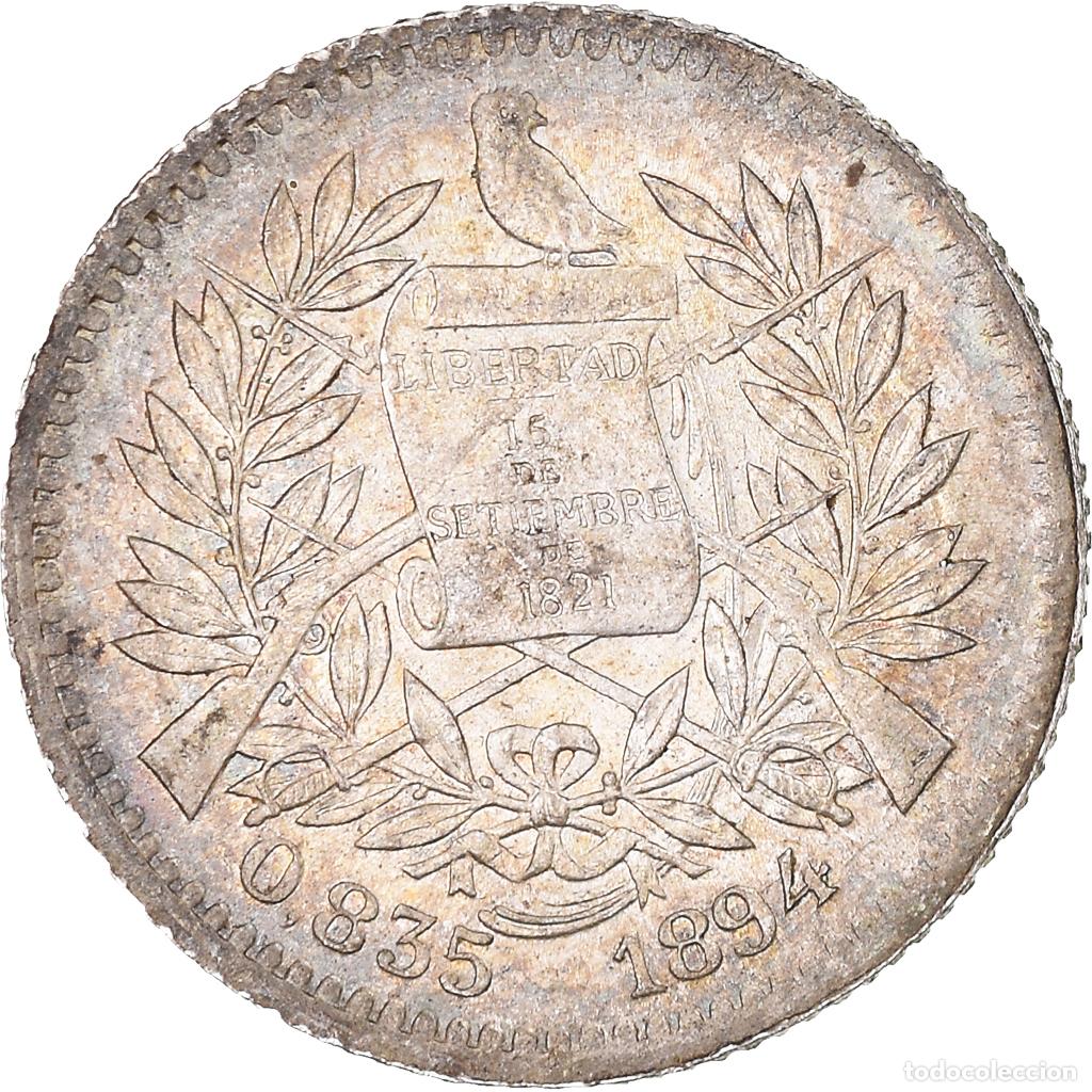 Monedas antiguas de Am&eacute;rica: [#1060314] Moneda, Guatemala, 1/2 Real, Medio, 1894, FDC, Plata, KM:165
