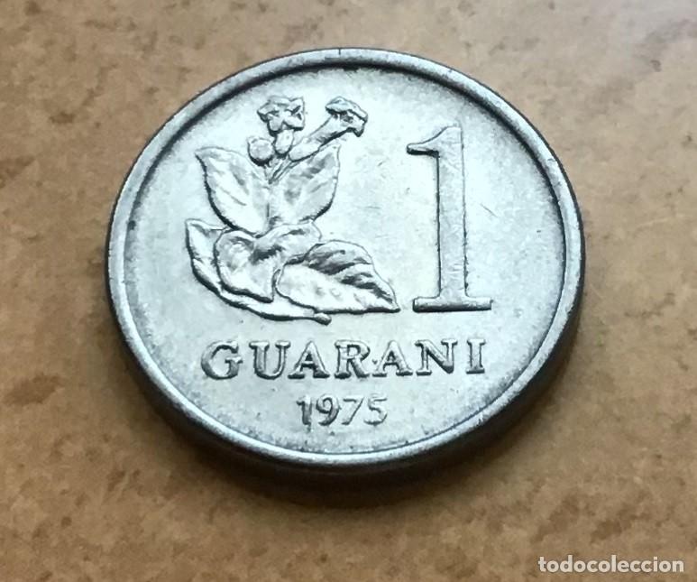 Monedas antiguas de Am&eacute;rica: 1 guaran&iacute; de Paraguay. A&ntilde;o 1975