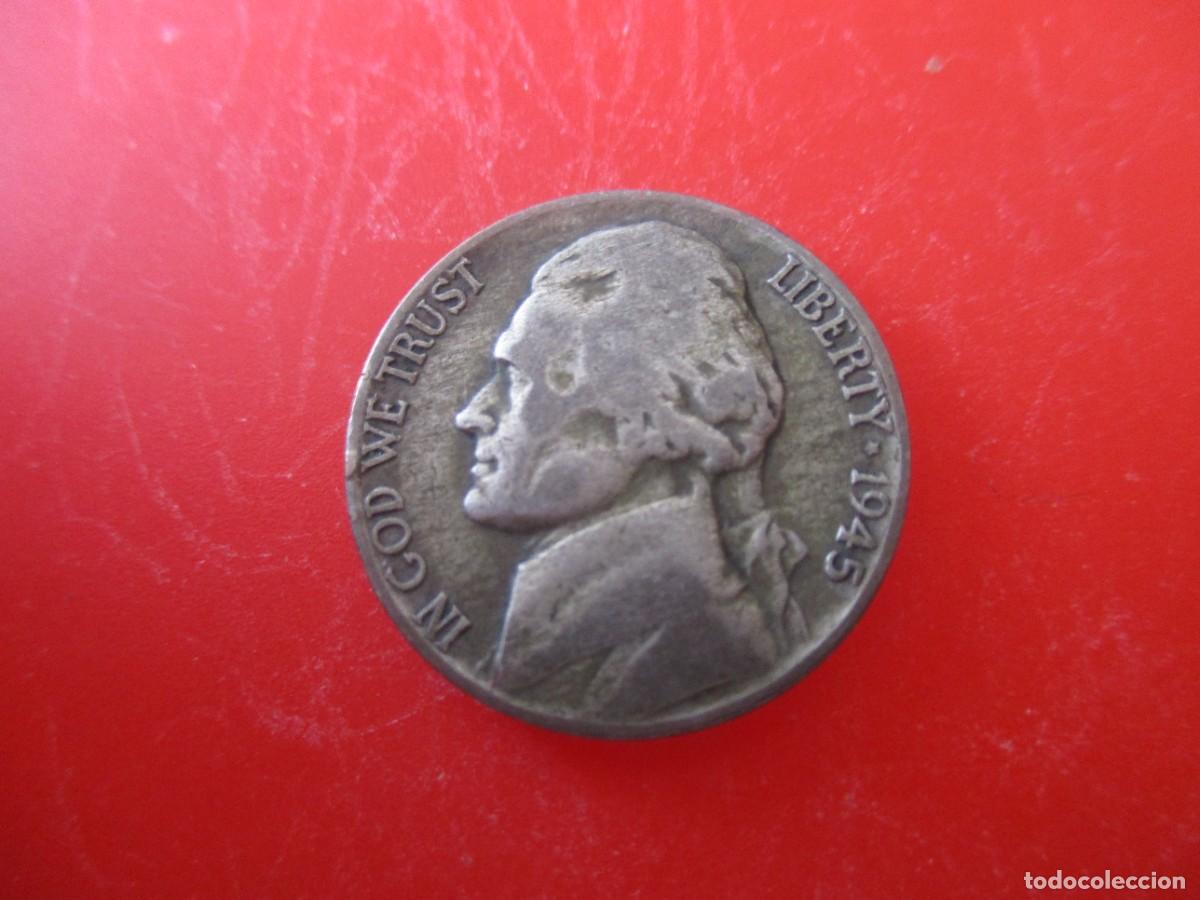 Monedas antiguas de Am&eacute;rica: Estados Unidos. 5 centavos 1945