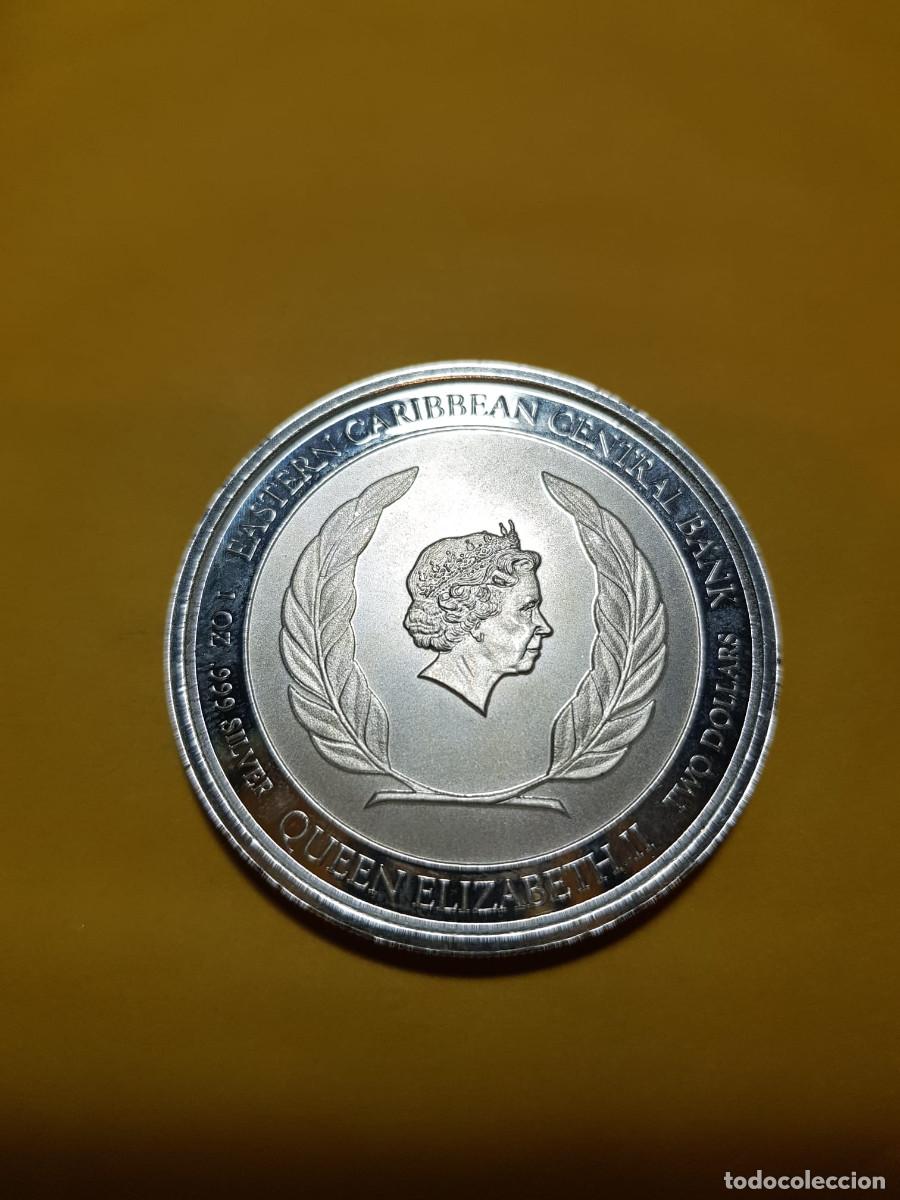 Monedas antiguas de Am&eacute;rica: ESTADOS DEL CARIBE CENTRAL-2 DOLARES-2018-PLATA 999-1 ONZA