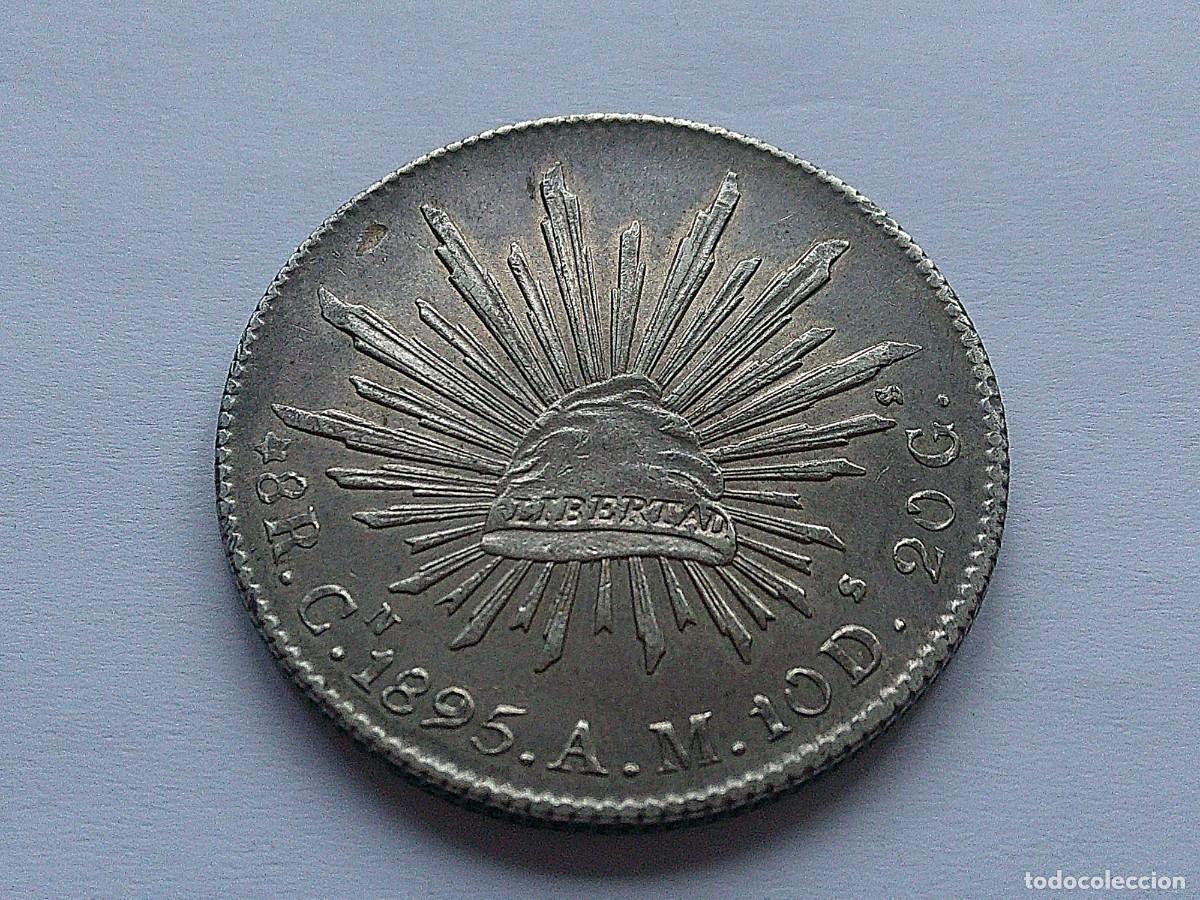 Monedas antiguas de Am&eacute;rica: Mexico Culiac&aacute;n 8 reales de plata 1895 Cn AM 15dz28