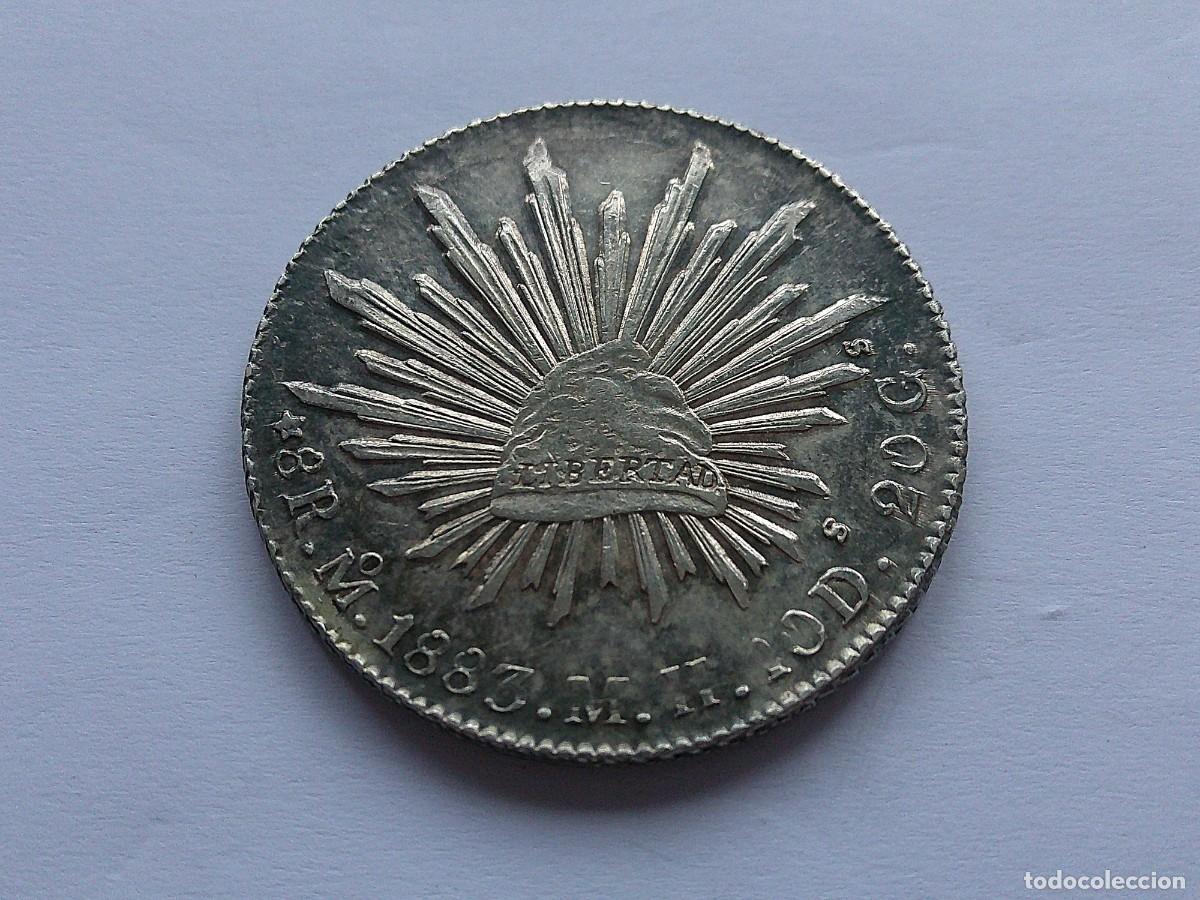 Monedas antiguas de Am&eacute;rica: Mexico 8 reales de plata 1883 Mo MH 16dz28