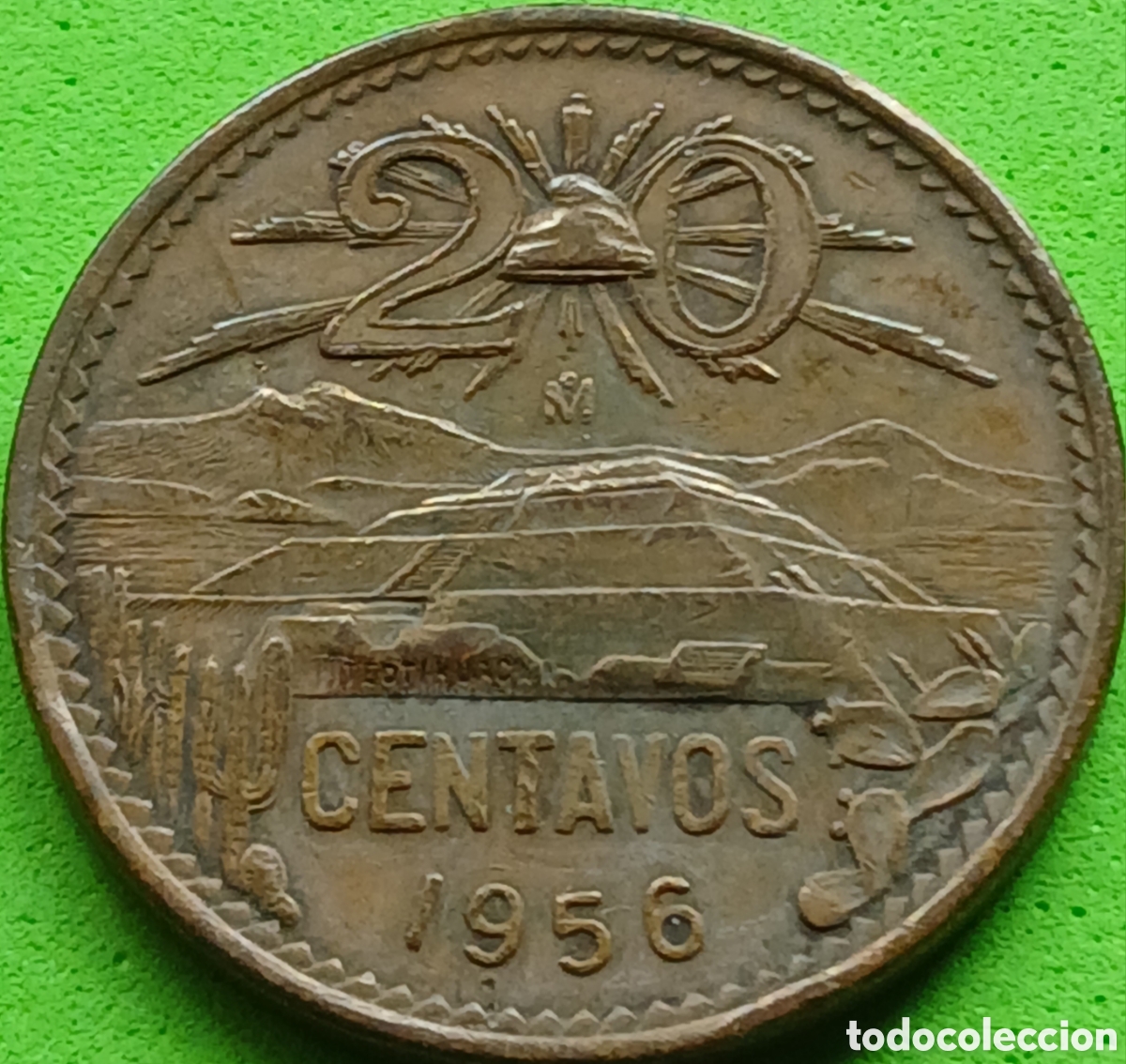 Monedas antiguas de Am&eacute;rica: M&eacute;xico 20 centavos 1956 km#440