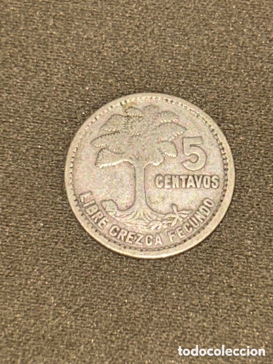 Monedas antiguas de Am&eacute;rica: MONEDA DE 5 CENTAVOS GUATEMALA PLATA 1954 *VER FOTOS*