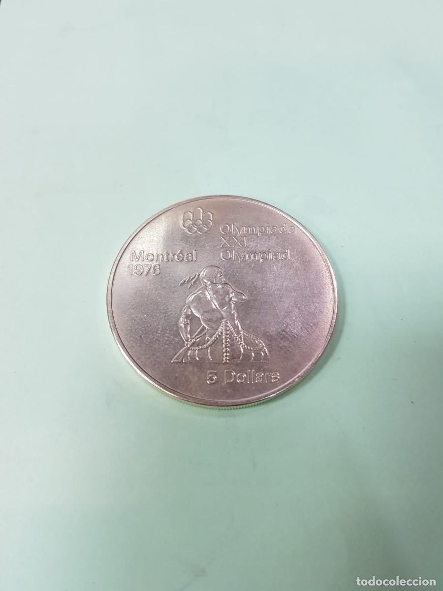Alte M&uuml;nzen aus Amerika: CANADA- 5 DOLARES-1976-PLATA