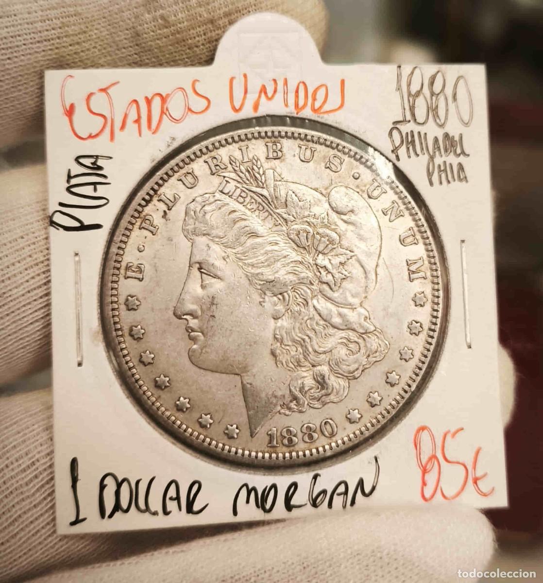 Monedas antiguas de Am&eacute;rica: Estados Unidos 1 D&oacute;lar &rdquo;Morgan Dollar&rdquo; 1880 Philadelphia Km 110 Plata