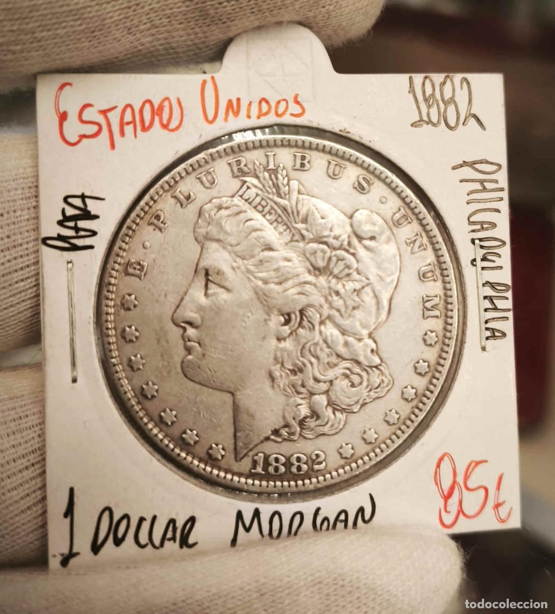 Monedas antiguas de Am&eacute;rica: Estados Unidos 1 D&oacute;lar &rdquo;Morgan Dollar&rdquo; 1882 Philadelphia Km 110 Plata