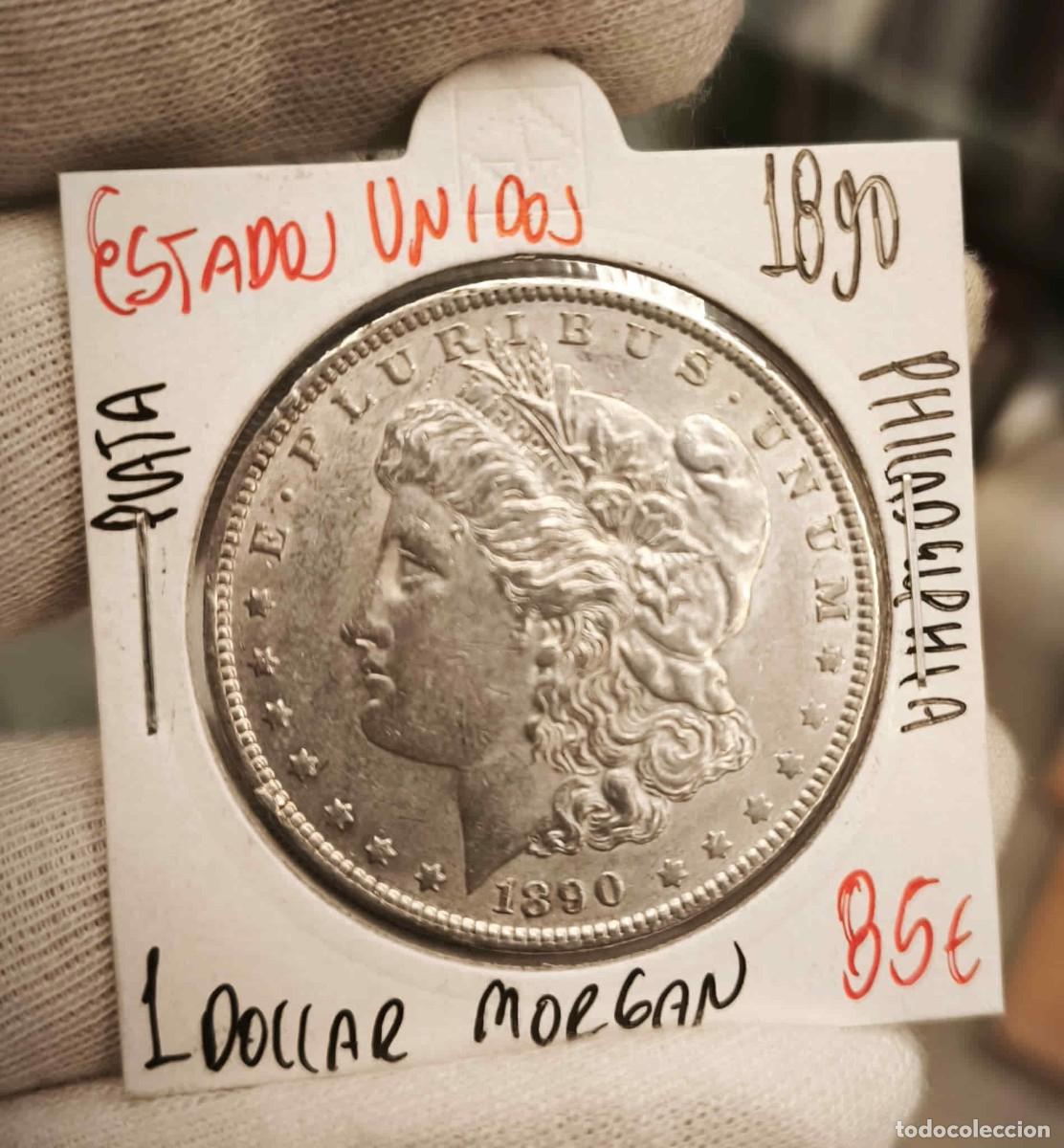 Monedas antiguas de Am&eacute;rica: Estados Unidos 1 D&oacute;lar &rdquo;Morgan Dollar&rdquo; 1890 Philadelphia Km 110 Plata