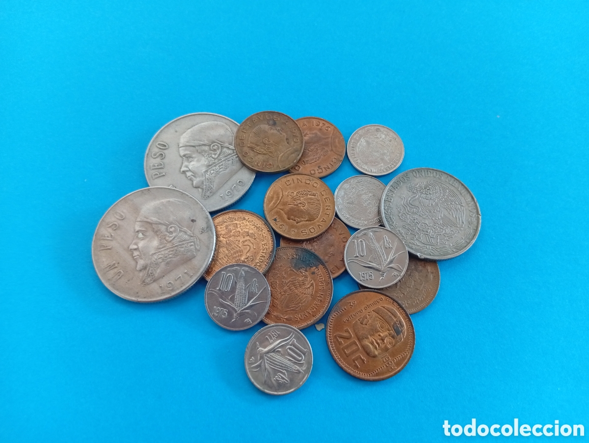Monedas antiguas de Am&eacute;rica: Lote de 16 monedas de M&eacute;xico