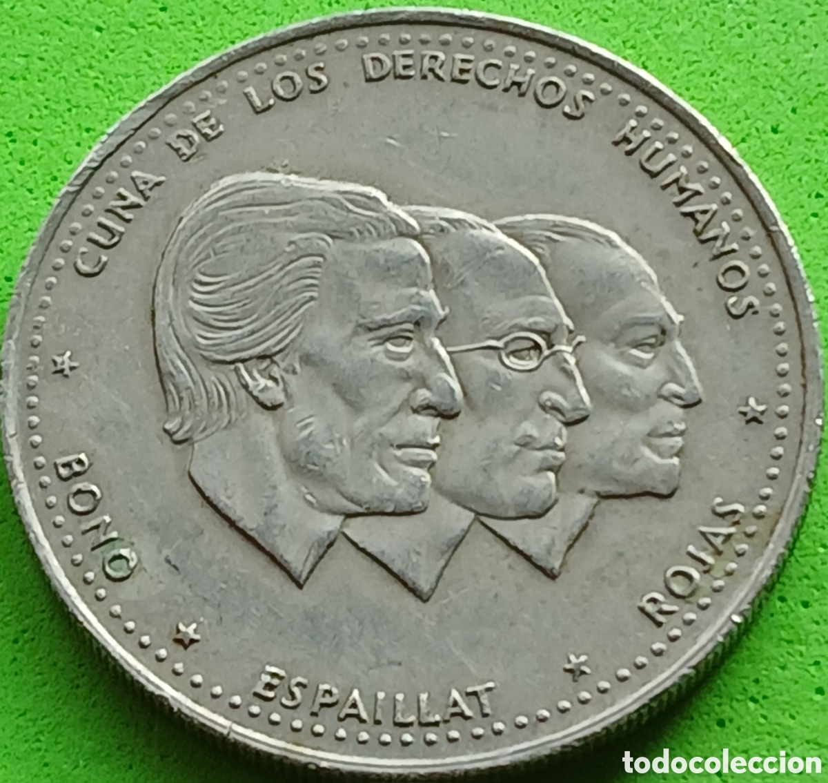 Monedas antiguas de Am&eacute;rica: Rep&uacute;blica Dominicana medio peso 1986 km#62