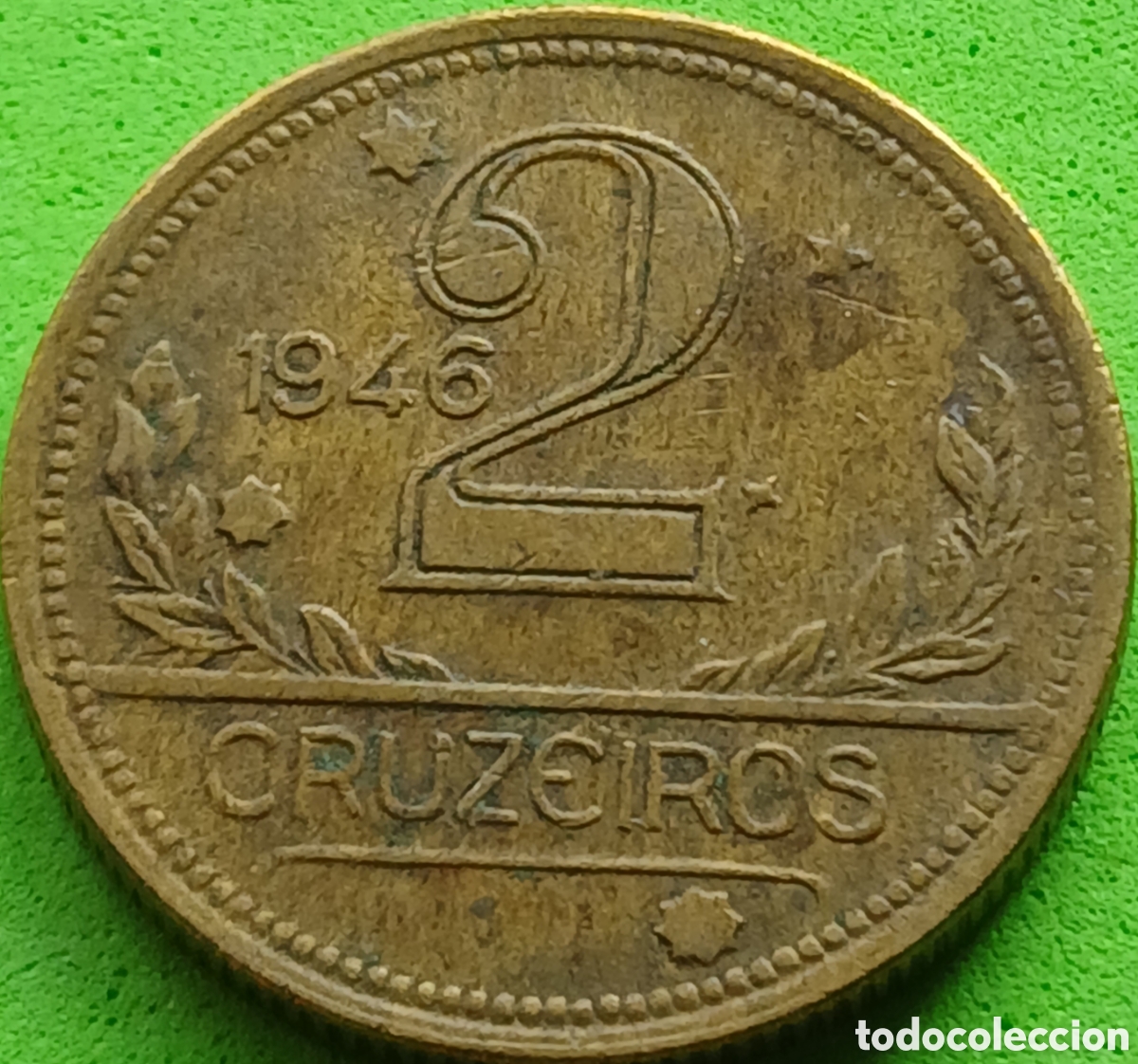 Monedas antiguas de Am&eacute;rica: Brasil 2 cruzeiros 1946 km#559