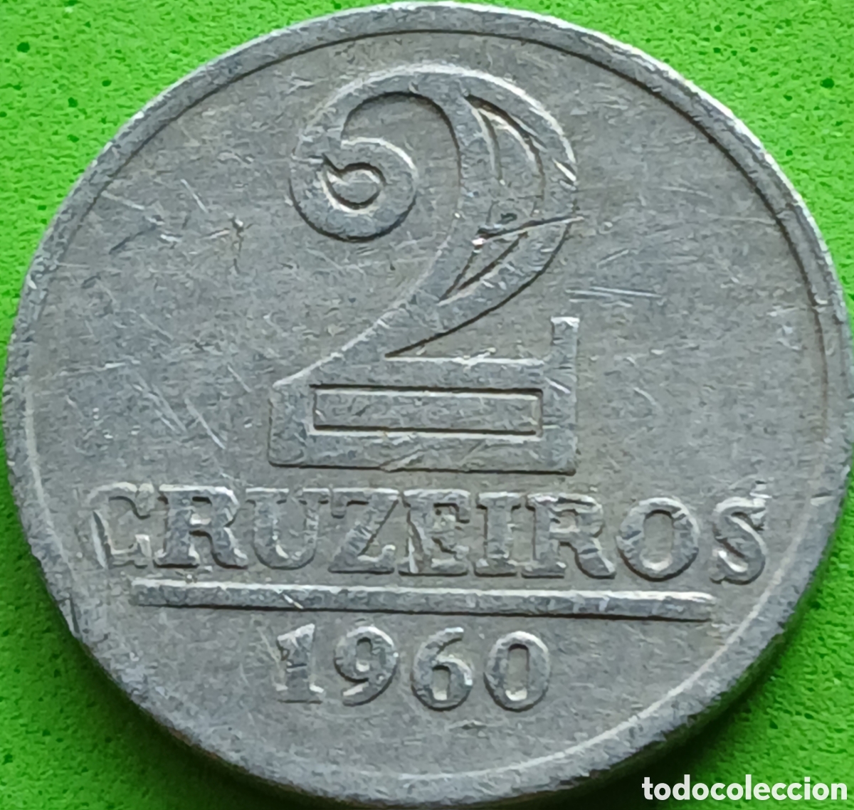 Monedas antiguas de Am&eacute;rica: Brasil 2 cruzeiros 1960 km#571
