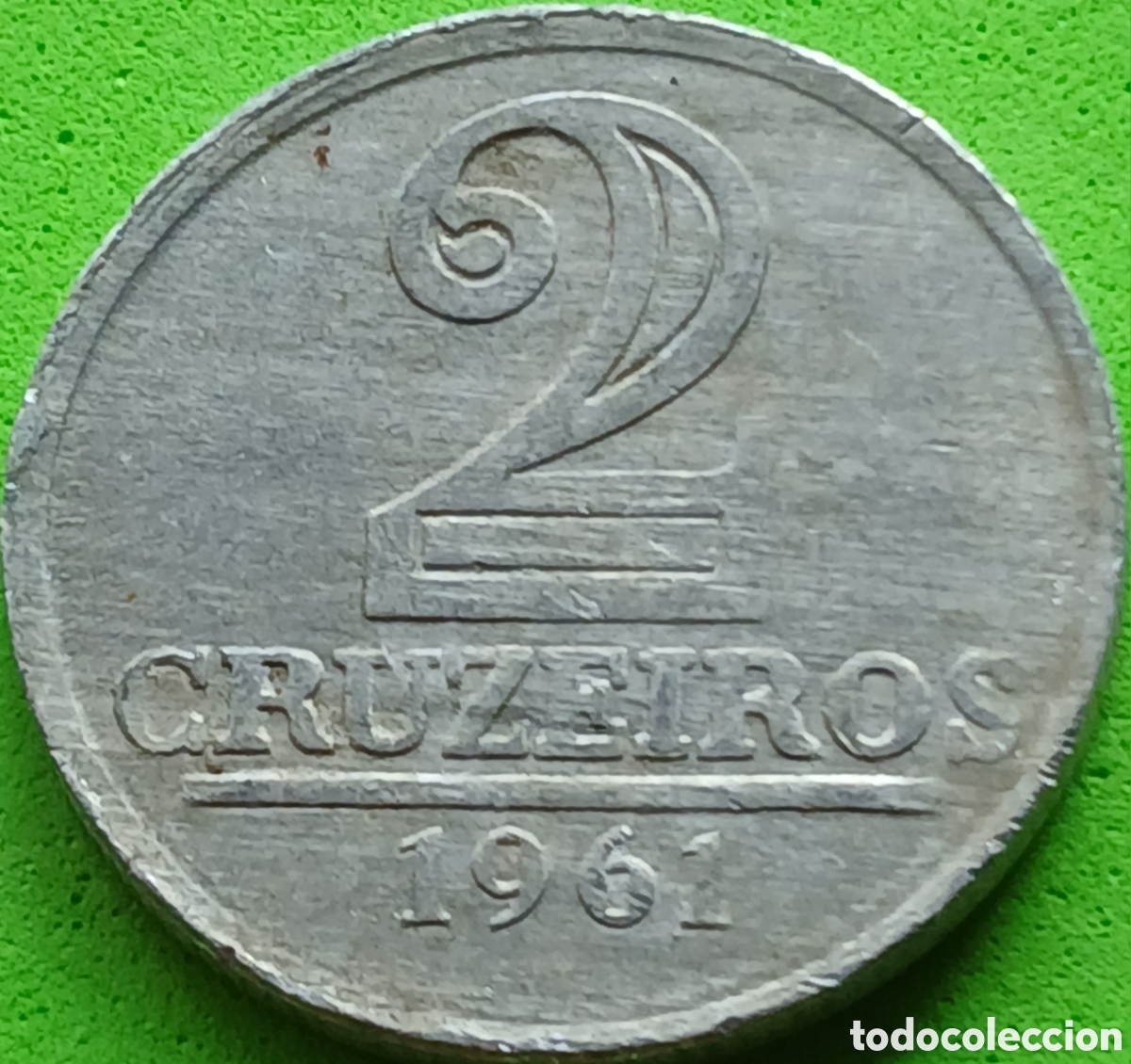 Monedas antiguas de Am&eacute;rica: Brasil 2 cruzeiros 1961 km#571