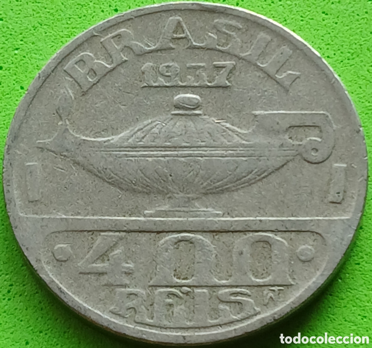 Monedas antiguas de Am&eacute;rica: Brasil 400 reis 1937 km#539