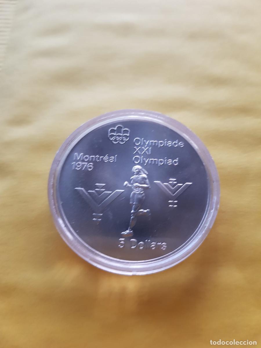 Moedas antigas da Am&eacute;rica: CANADA- 5 DOLARES-1975-PLATA