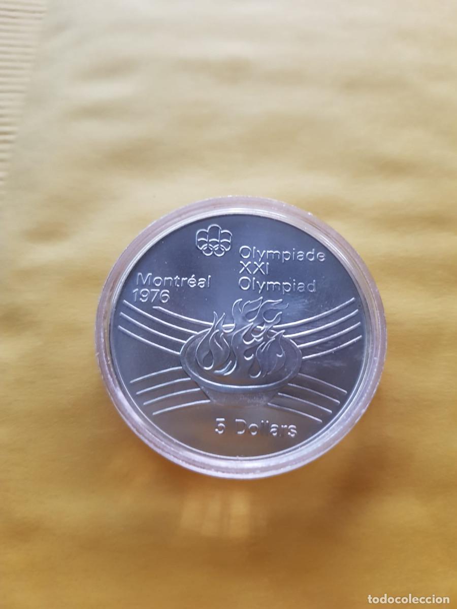Moedas antigas da Am&eacute;rica: CANADA- 5 DOLARES-1976-PLATA