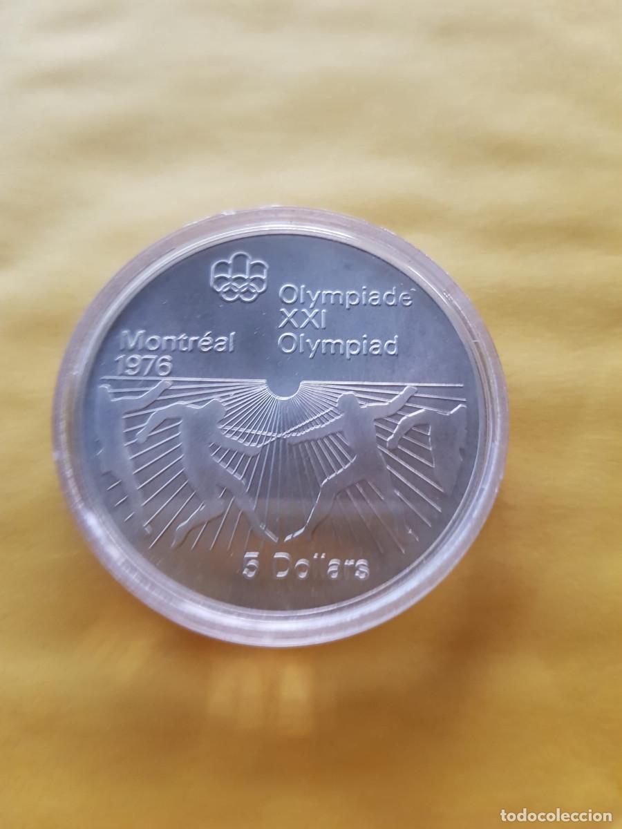 Moedas antigas da Am&eacute;rica: CANADA- 5 DOLARES-1976-PLATA