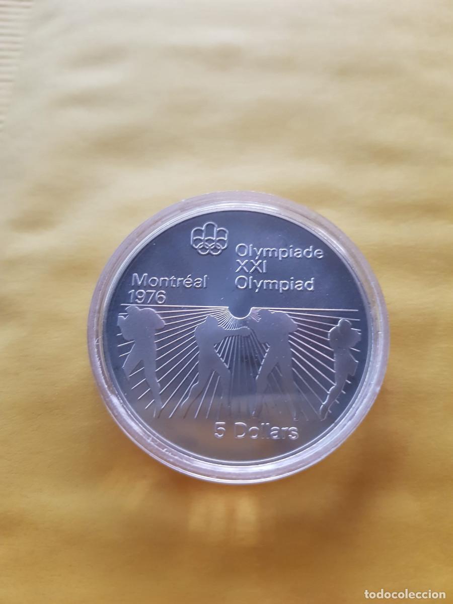 Alte M&uuml;nzen aus Amerika: CANADA- 5 DOLARES-1976-PLATA