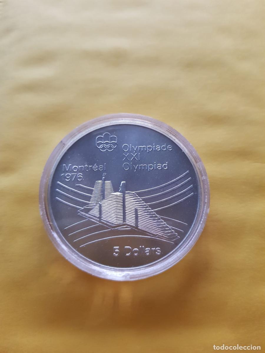 Monete antiche di America: CANADA- 5 DOLARES-1976-PLATA