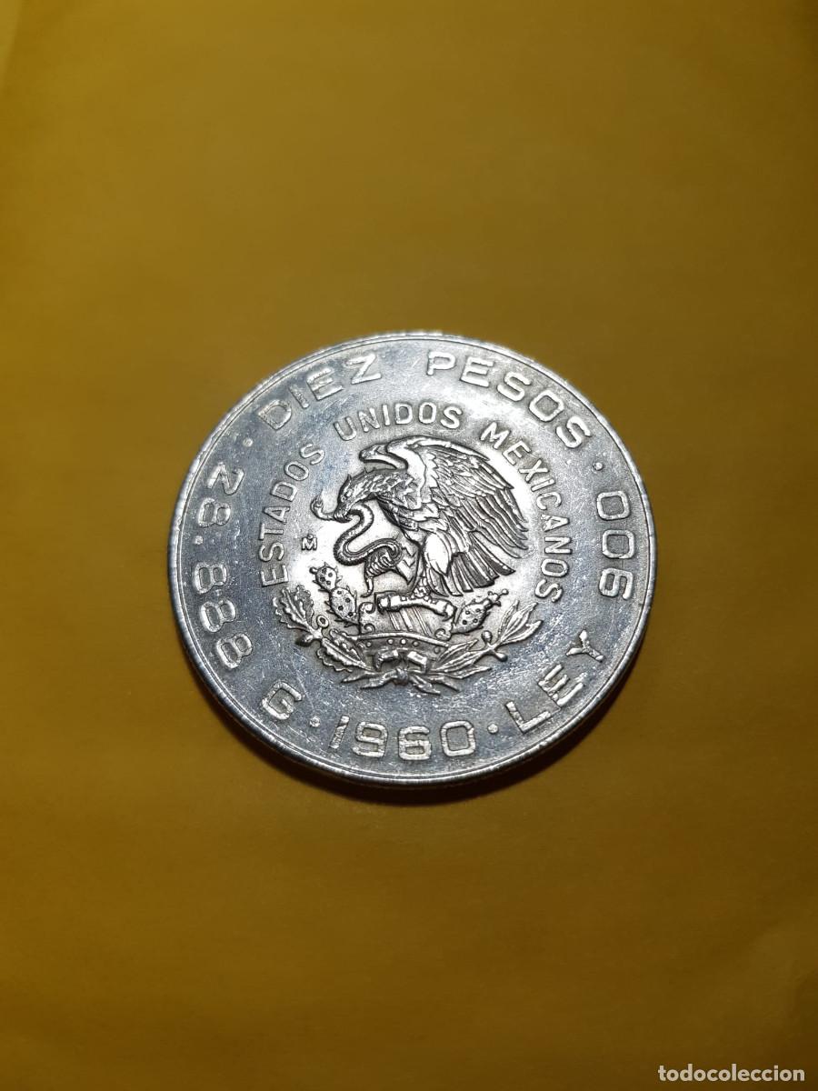 Monedas antiguas de Am&eacute;rica: MEXICO-10 PESOS-1960-PLATA