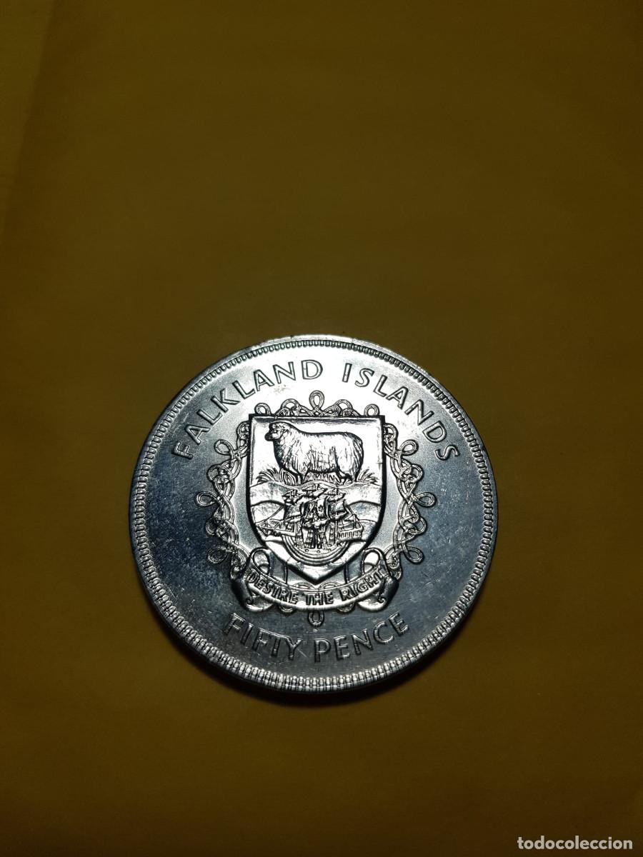 Monedas antiguas de Am&eacute;rica: FALKLAND ISLANDS-ISLAS MALVINAS-5 PENCE-1977-PLATA