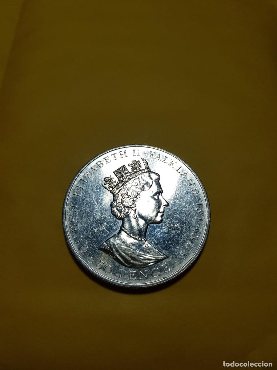Monedas antiguas de Am&eacute;rica: FALKLAND ISLANDS-ISLAS MALVINAS-5 PENCE-1992-PLATA
