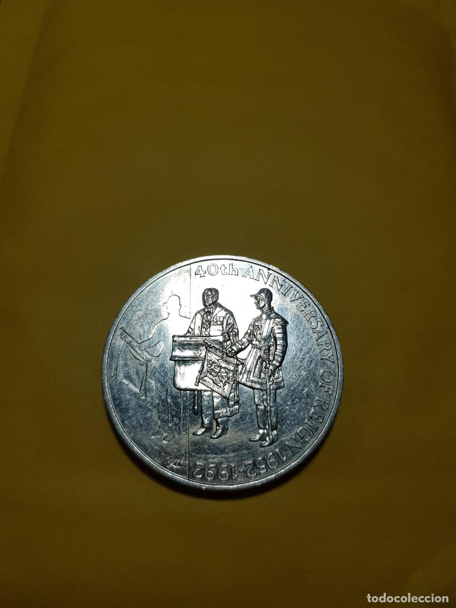 Monete antiche di America: FALKLAND ISLANDS-ISLAS MALVINAS-5 PENCE-1992-PLATA
