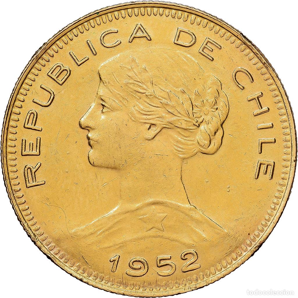 Monedas antiguas de Am&eacute;rica: [#1121610] Chile, 100 Pesos, 1952, Santiago, Oro, EBC, KM:175