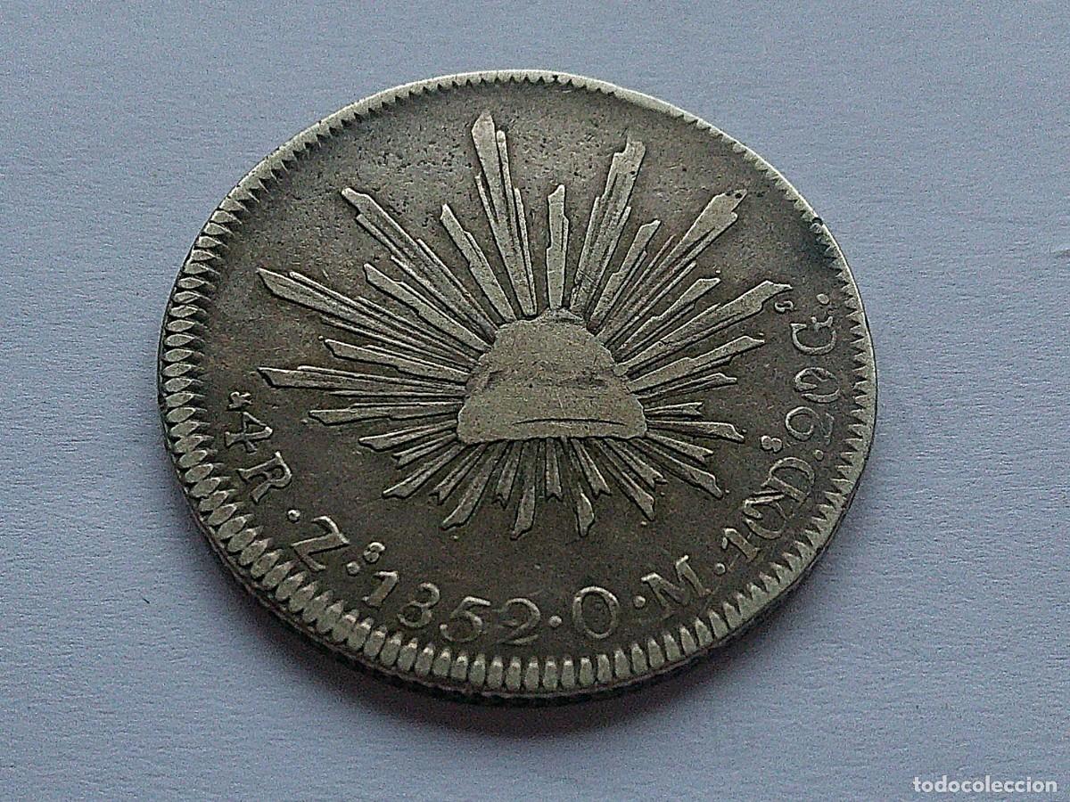 Monedas antiguas de Am&eacute;rica: Mexico Zacatecas 4 reales de plata 1852 Zs OM 17dz28