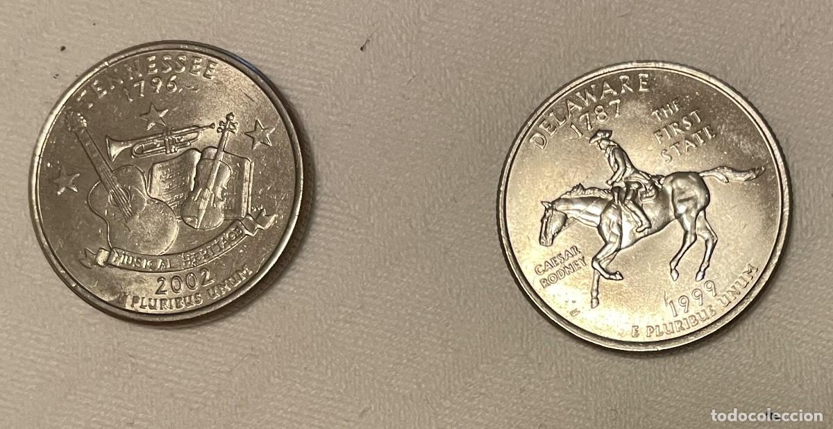 Monedas antiguas de Am&eacute;rica: 4 Monedas de Un Cuarto de Dollar - Foto 3