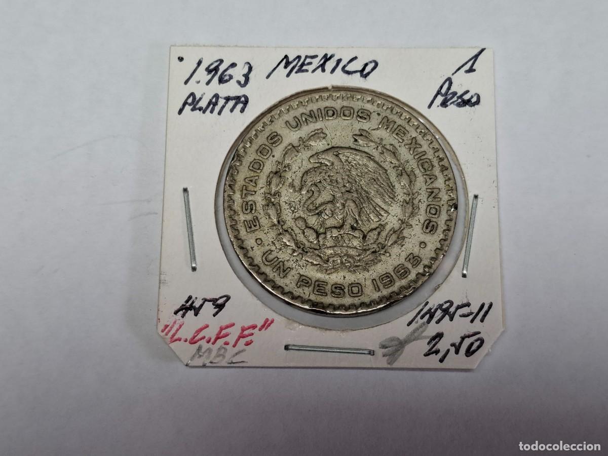 Alte M&uuml;nzen aus Amerika: 1 PESO de PLATA de 1963 KM 459 MEXICO en MBC